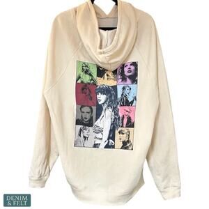 Taylor Swift The Eras Tour Beige Hoodie Medium Official Concert Merch NEW!!